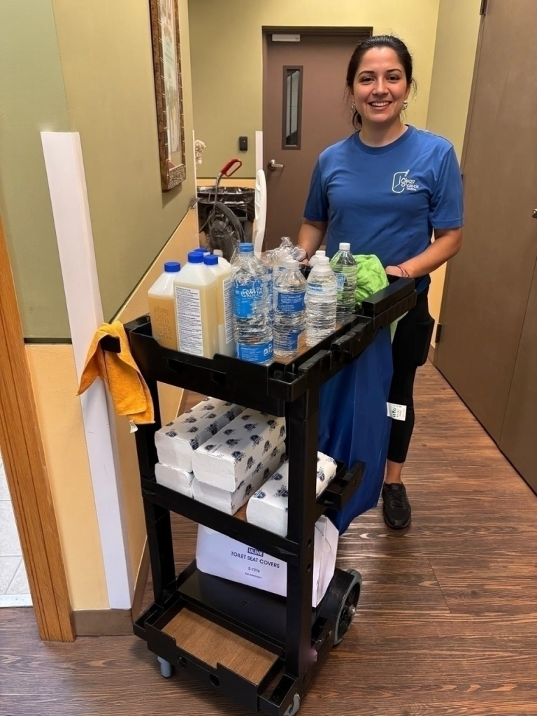 Clean O'Clock Worker At Work