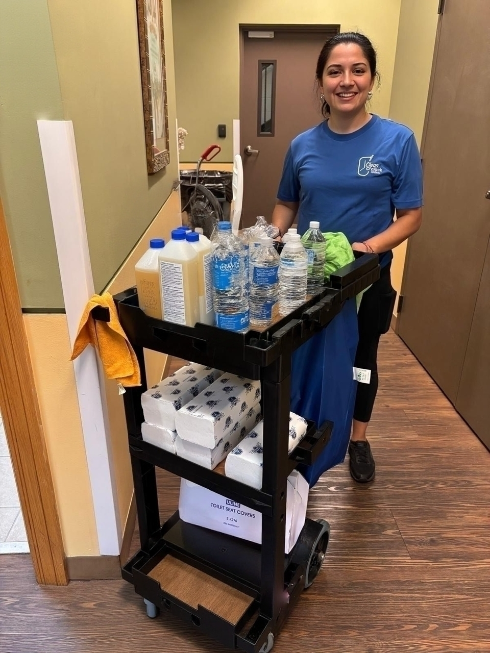 Clean O'Clock Worker At Work